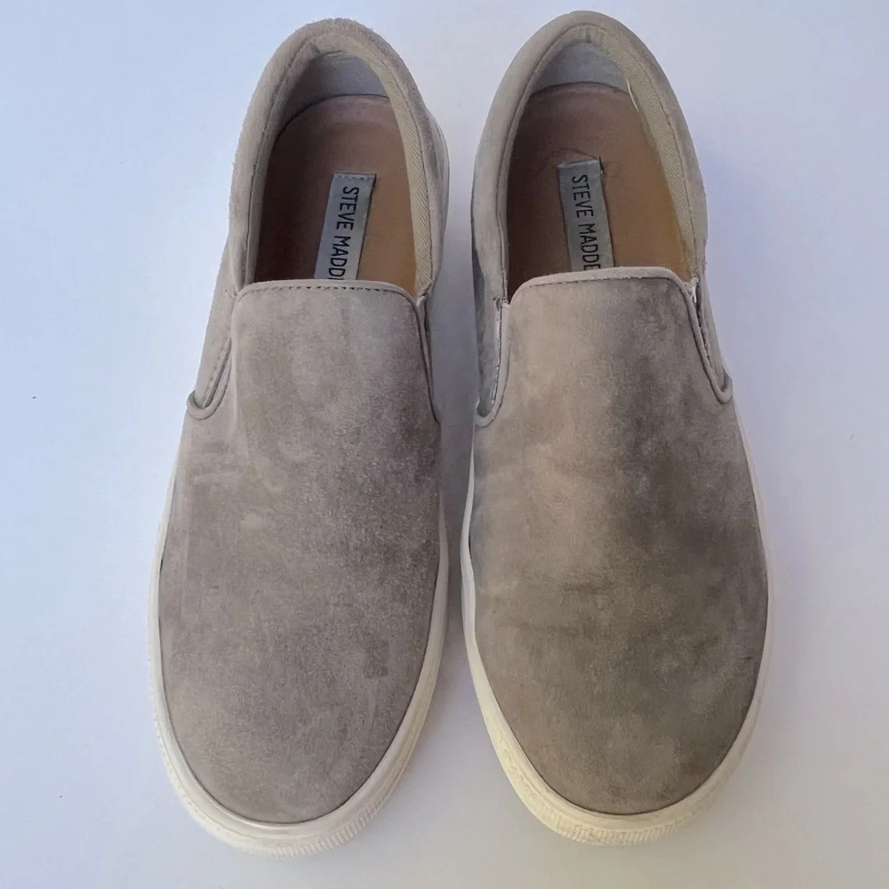 Steve Madden Women's Gills suede Platform Slip on Sneakers Size 7.5